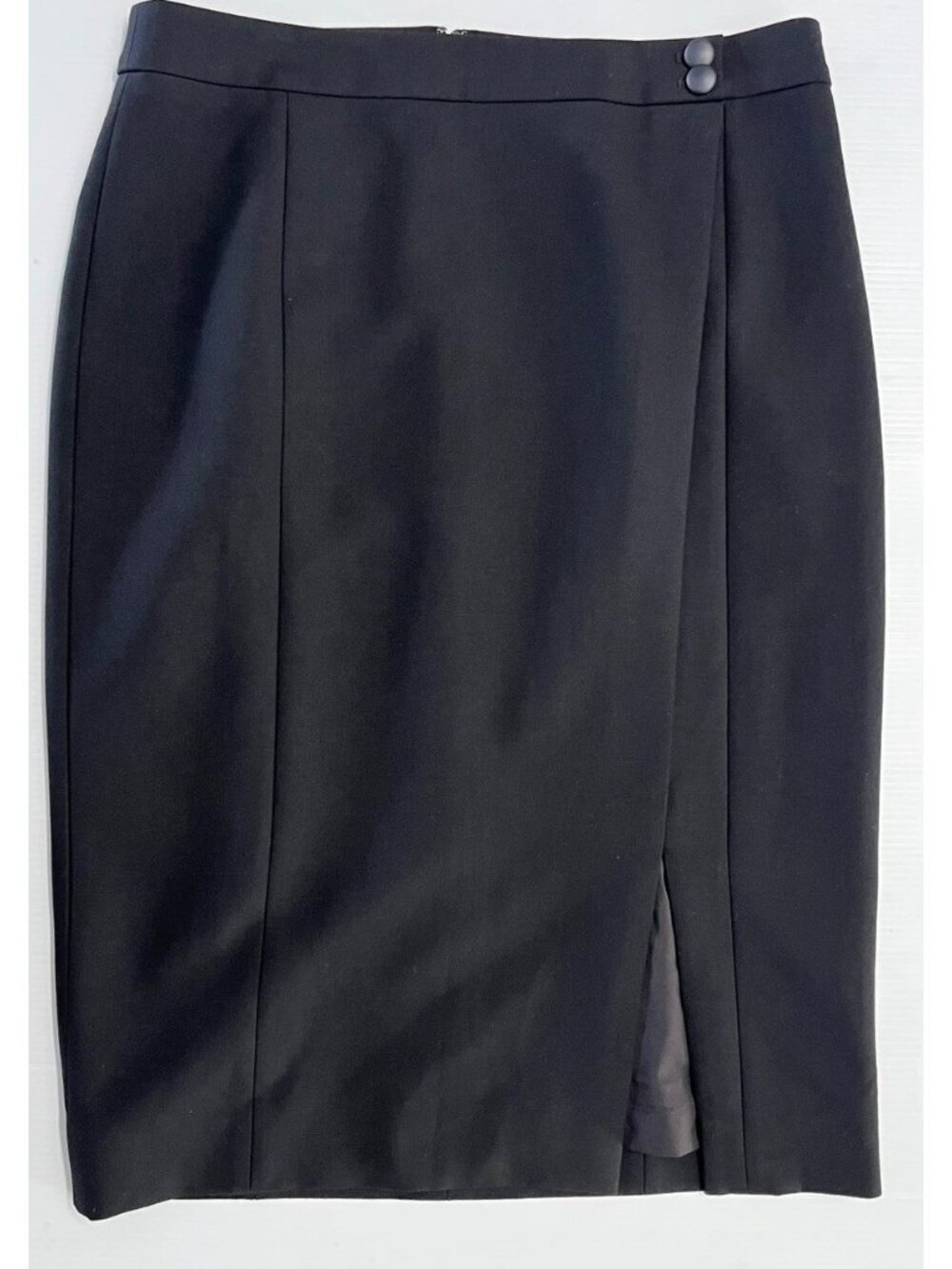 Classiques Entier Black Midi Skirt Size 12 NWT Front Slit Career Office Work - Picture 14 of 15